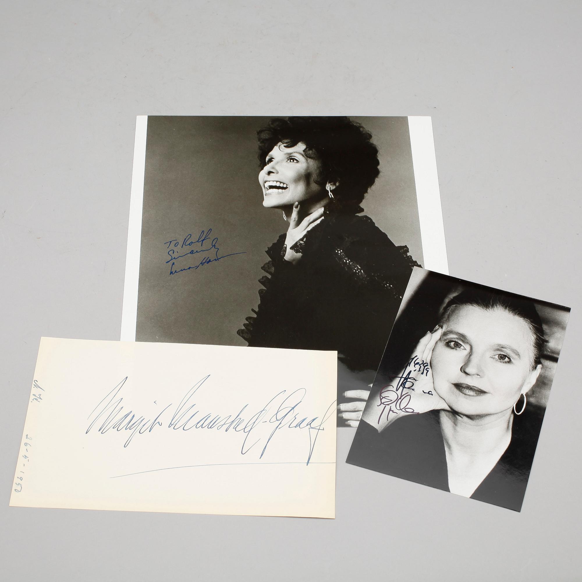 AUTOGRAFER, 4 st, bla Duke Ellington, egenhändiga.