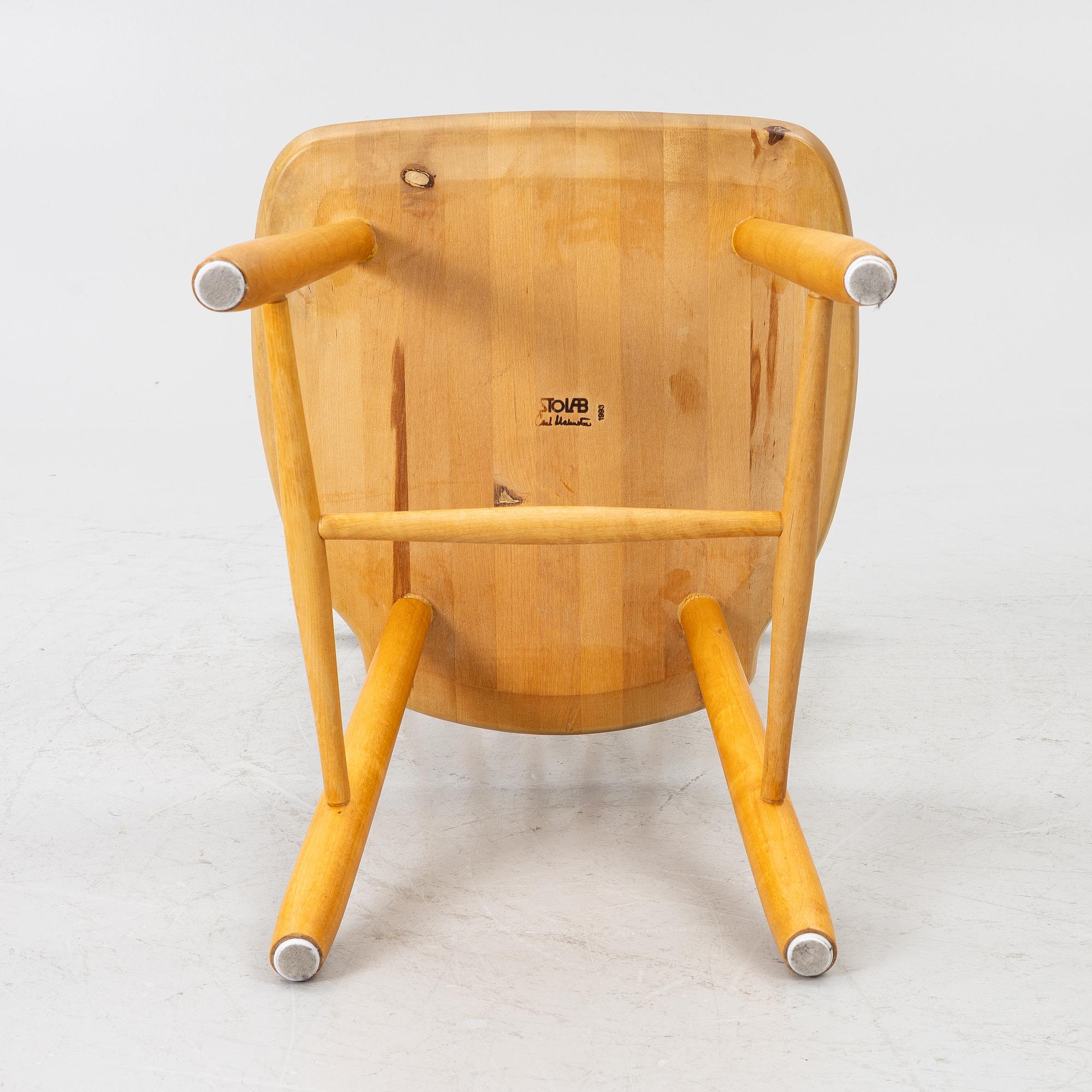 Carl Malmsten, Chairs, 4, “Lilla Åland”, Stolab, 1993.
