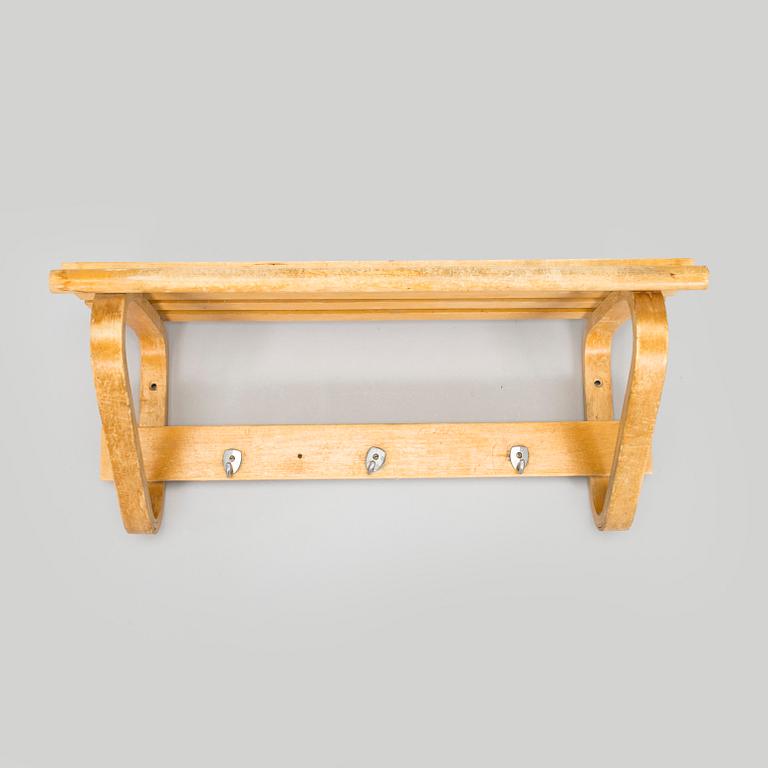 Alvar Aalto, hattuhylly / vaatenaulakko, Artek, 1900-luvun puoliväli.