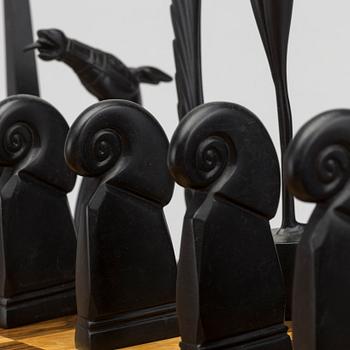 PAUL WUNDERLICH, CHESS SET, signed and numbered,