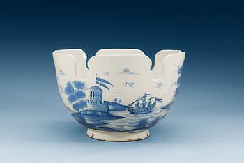 A Dutch faience monteith, 18th Century.