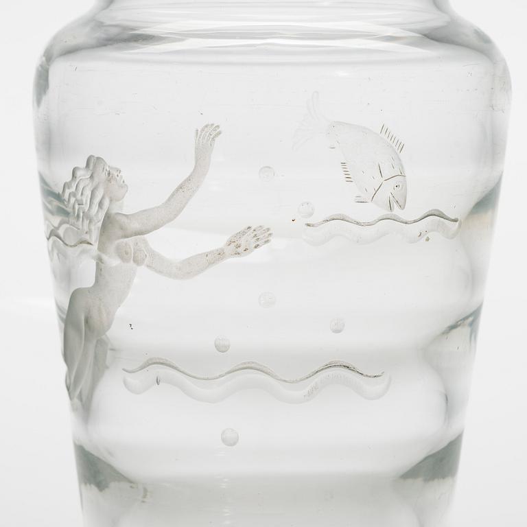 Arttu Brummer, probably, vase, engraved in Riihimäki 27.10 1937 (in Riihimäki 27.10 1937) .