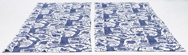 Josef Frank, curtains, a pair, "Jungle", Svenskt Tenn.