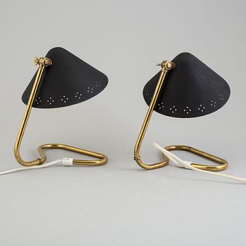 BORDSLAMPOR, ett par, 1900-talets mitt.