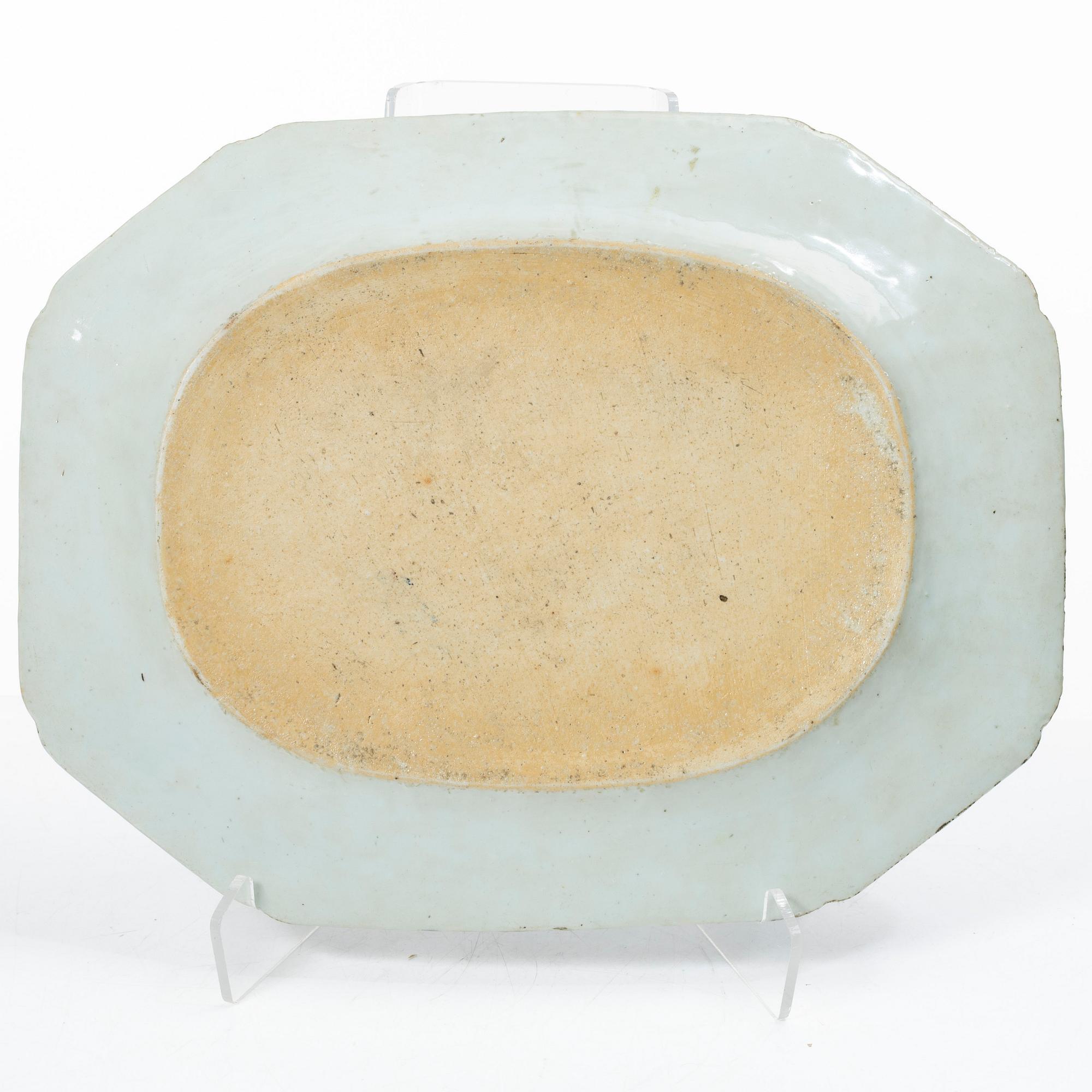 Stekfat, kompaniporslin, Kina, Qianlong (1736-95).