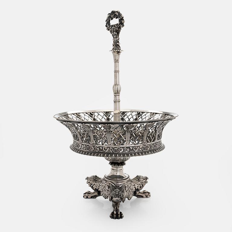 Gustaf Folcker, kakfat, silver, Stockholm 1839.