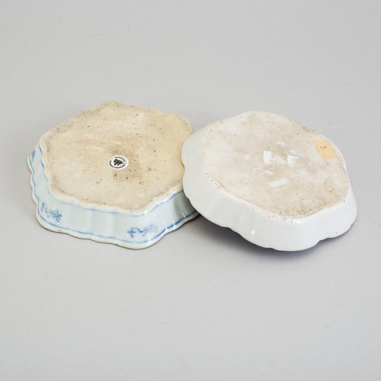 Two blue and white coasters, Qing dynasty, Qianlong (1736-95).