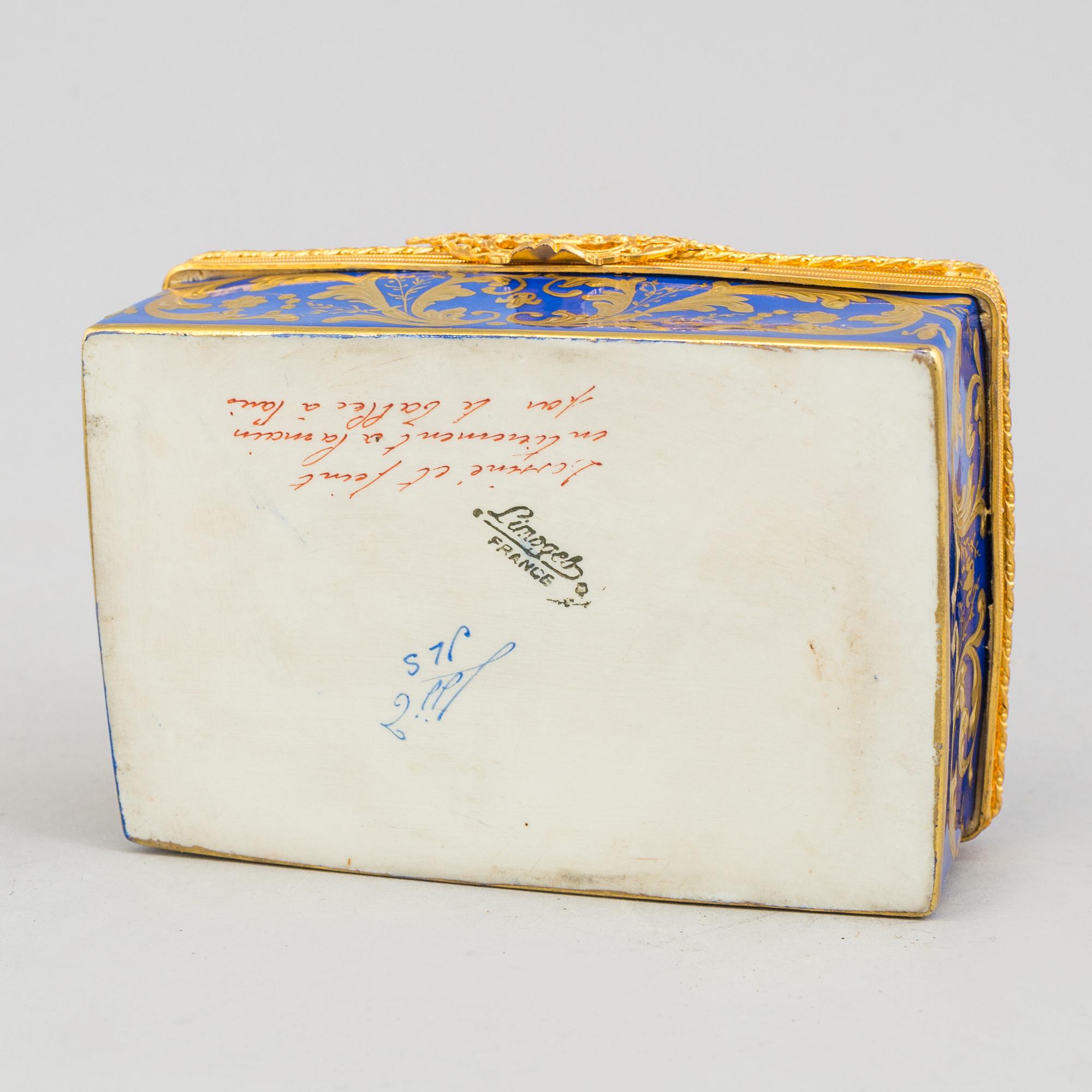 LIMOGES , ASK, porslin, signerad "JJ". Frankrike, 1958.