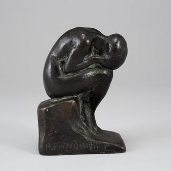 HALVAR FRISENDAHL, sculpture, bronze, signed and with foundry mark.