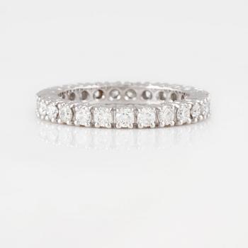RING, 18K vitguld med briljantslipade diamanter ca 1.10 ct. Vikt 3,6 gram.