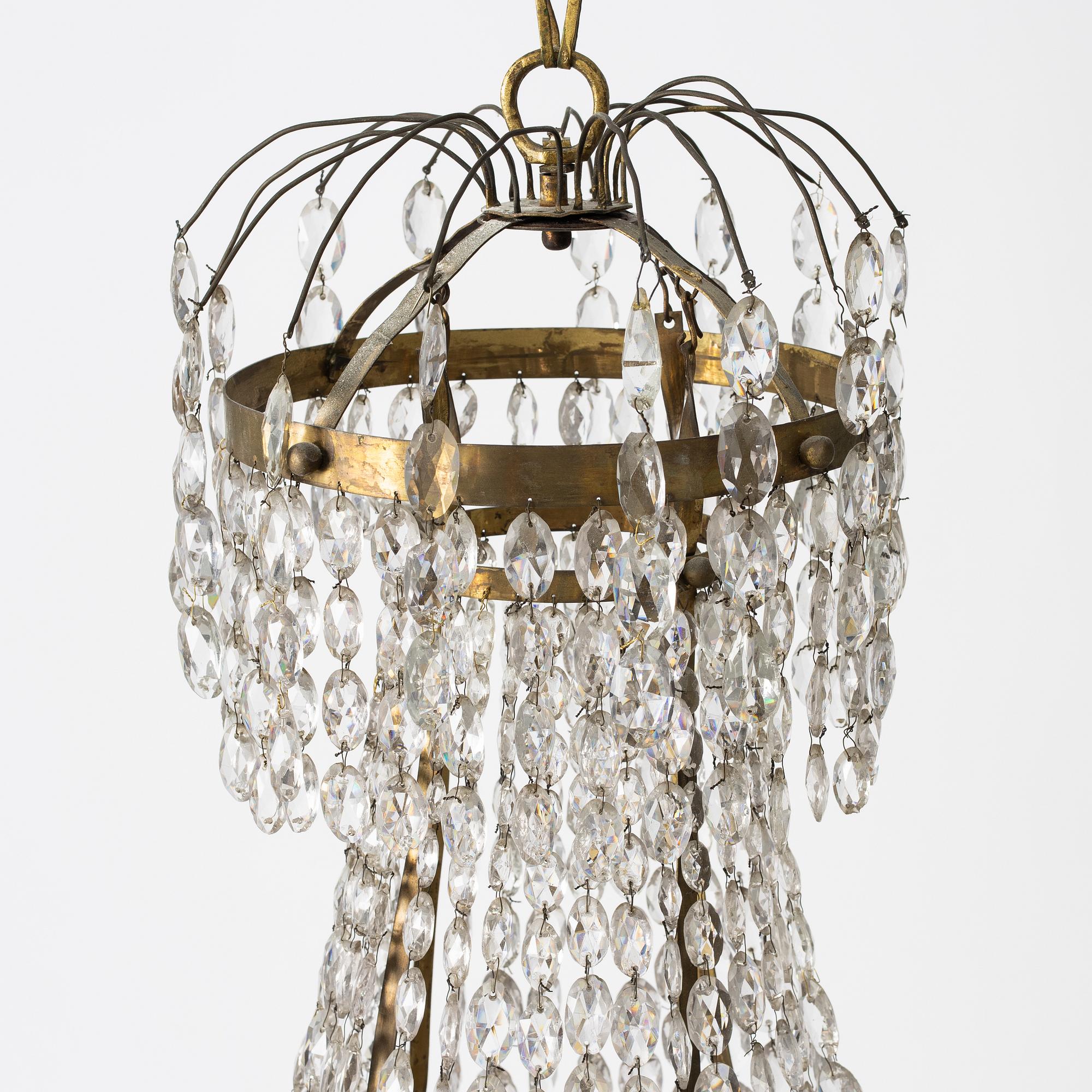 A Late Empire chandelier, 19th century.