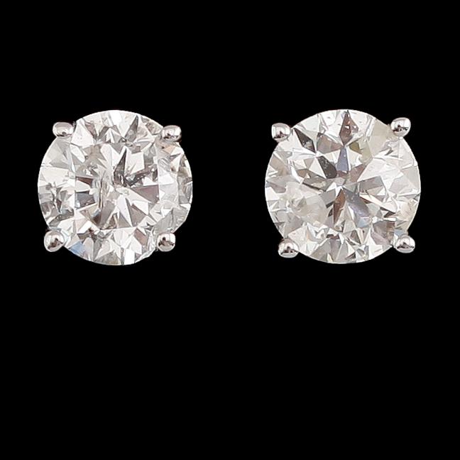 ÖRHÄNGEN, 1 par, 14 k vitguld, briljantslipade diamanter tot ca 1.00 ct.