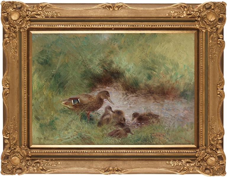 Mosse Stoopendaal, Mallard with ducklings.