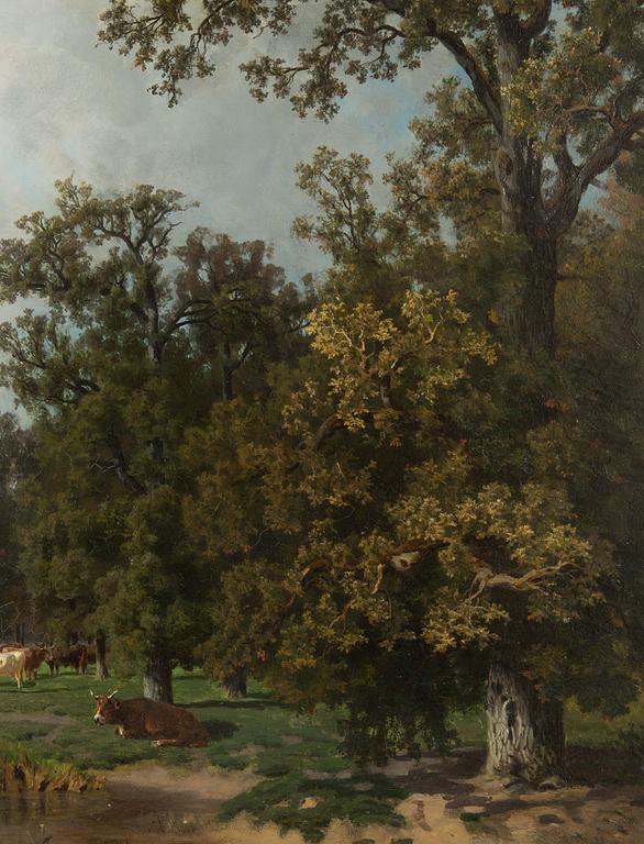 Amalia von Schwerin, Landscape with Cattle.