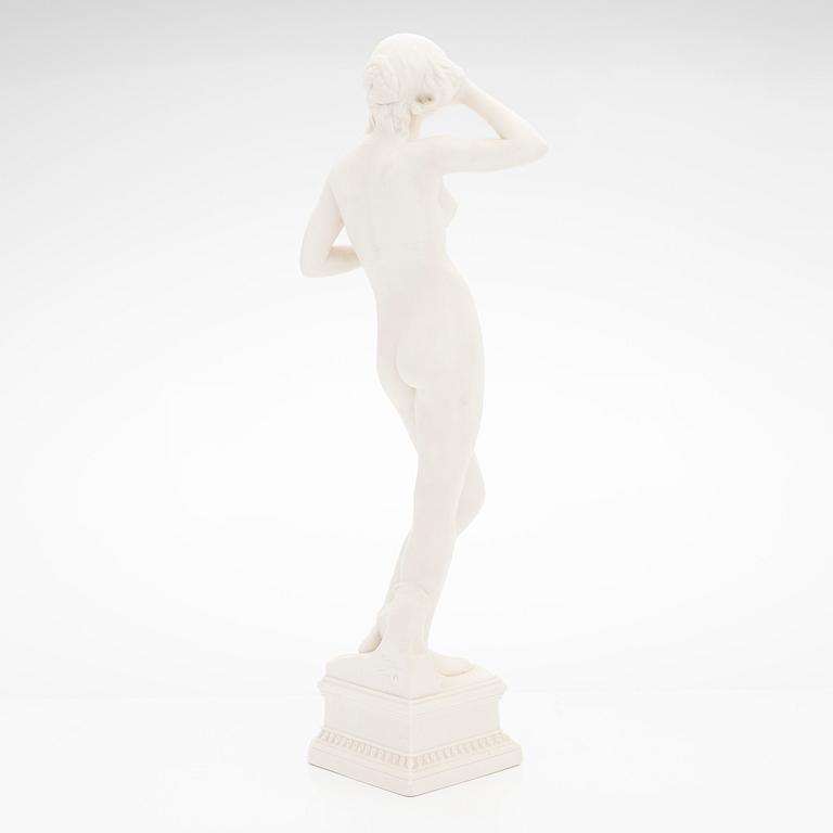 Per Hasselberg, efter, skulptur, "Snöklockan", Gustavsberg 1904.