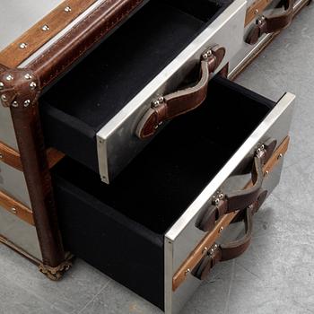 A pair of contemporary side tables.