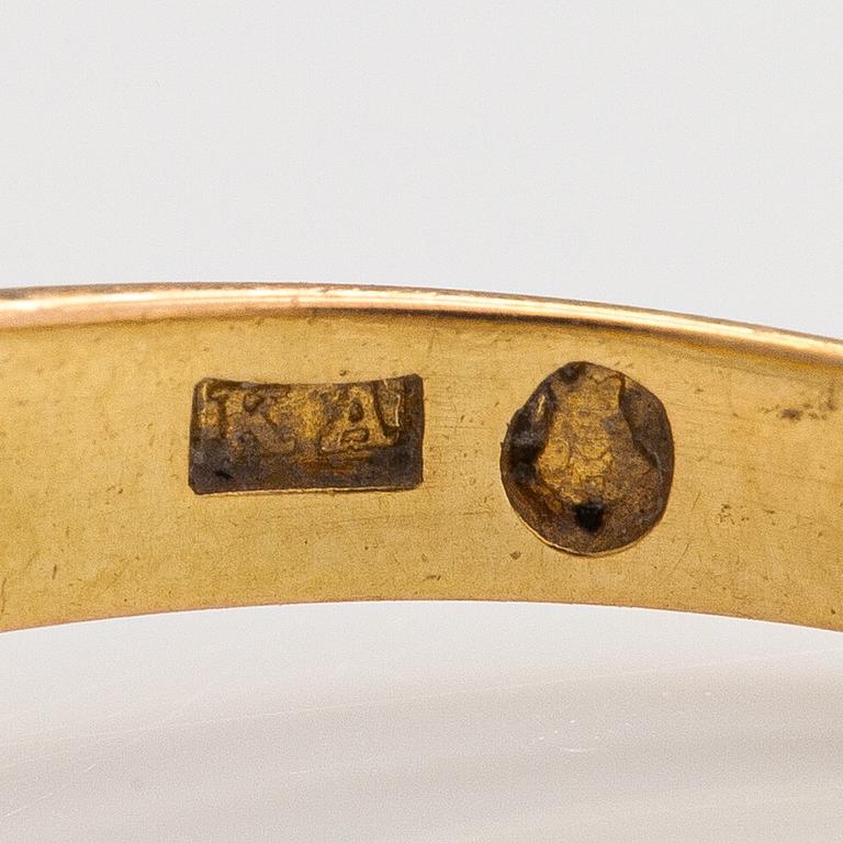 Ring, 18K guld, gammalslipad diamant ca 1.20 ct. Karl Andersson, Stockholm 1908.