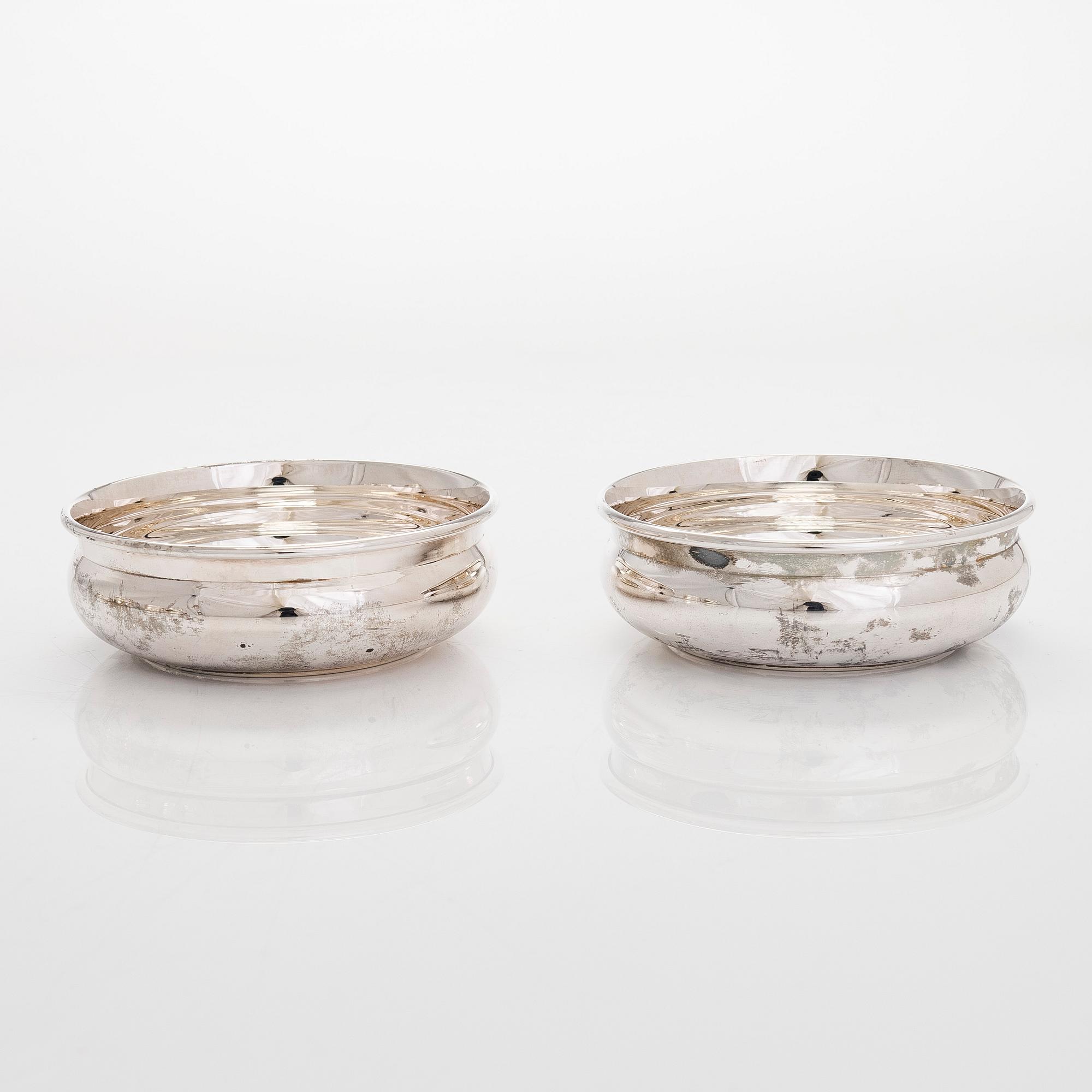 A set of twelve Birk's sterling silver dessert bowls, 20th century.