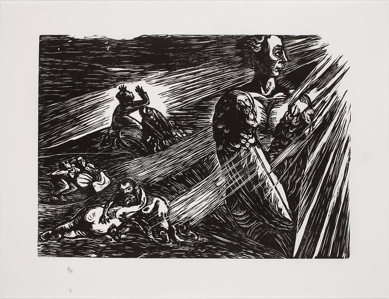 ERNST BARLACH, litografi mapp, signerade och numrerade. Mapp 70/95.