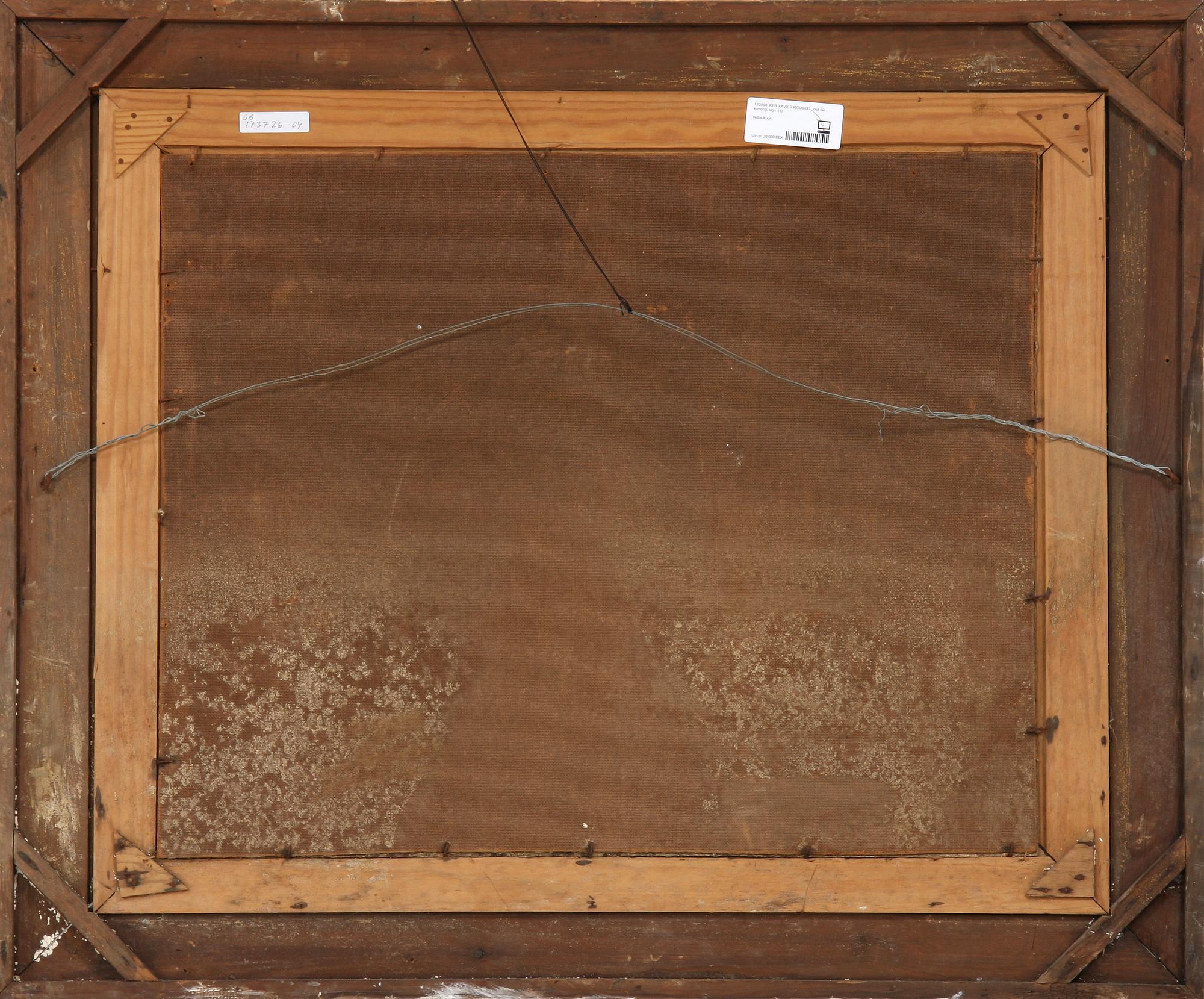 KER XAVIER ROUSELL, olja på kartong, sign.