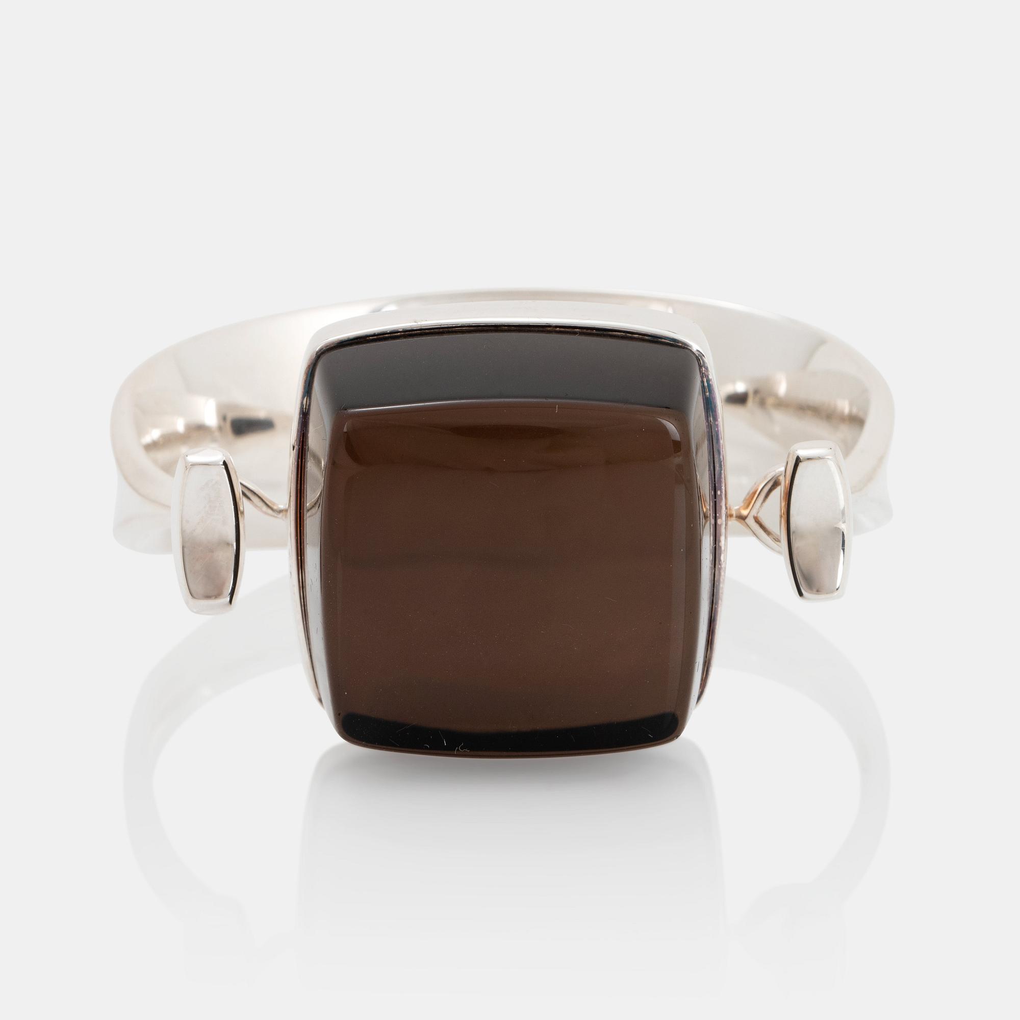 Vivianna Torun Bülow-Hübe, a sterling and qvartz bangle, Georg Jensen, Denmark, design nr 203B.