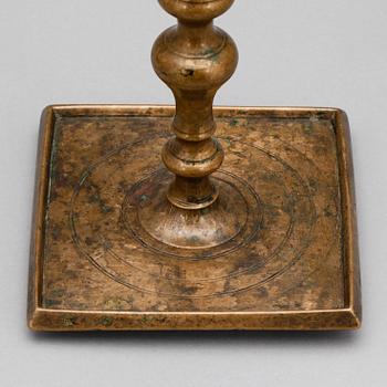 LJUSSTAKE, mässing, barock, 1500/1600-tal.