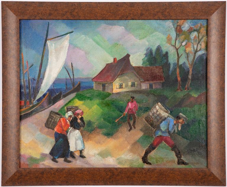 Albert Paap, Scene from a fishing village.