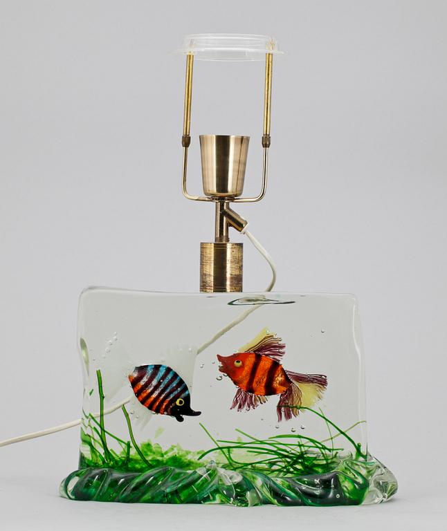 BORDSLAMPA, glas, Cenedese, Murano, 1950-60-tal.