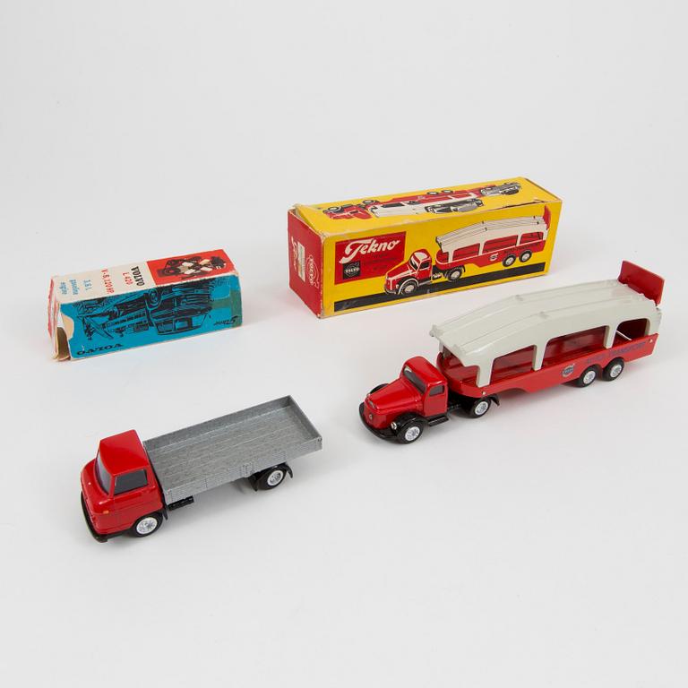 Two Tekno Volvo trucks Denmark 1960s.