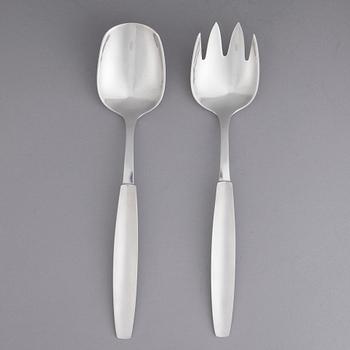 SALLADSBESTICK, sterlingsilver, Borgila, Stockholm 1957. Vikt ca 153,9 g.