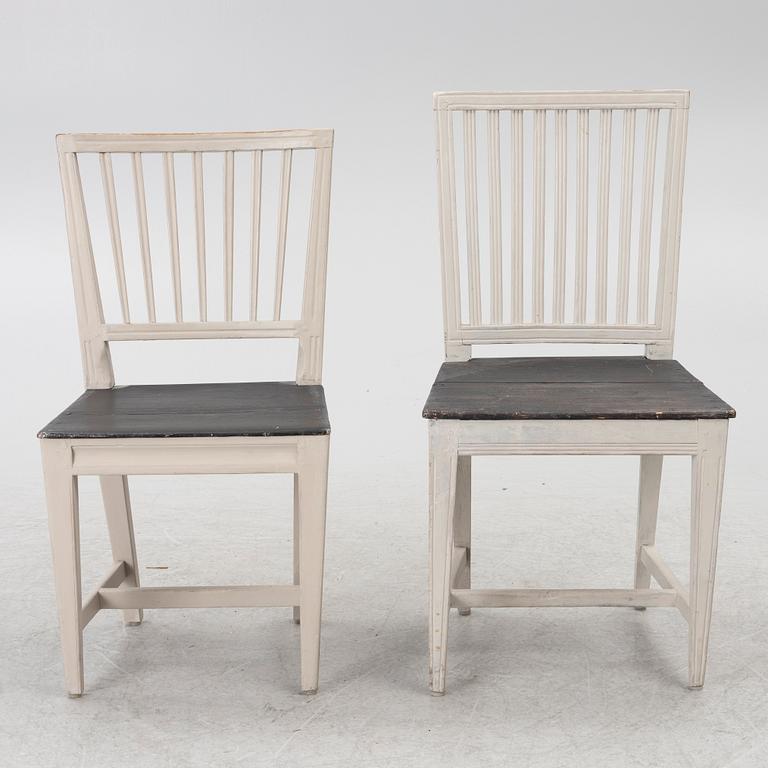 Chairs, 8 + 1, similar, Swedish "Åsberg chairs".