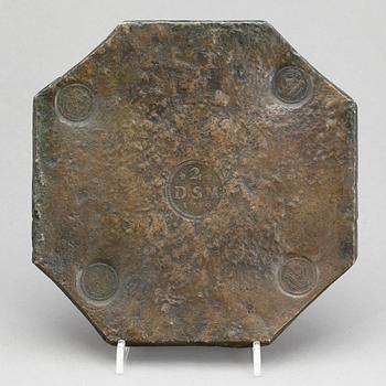 PLÅTMYNT, kanonmetall, 2 Daler Silvermynt, Karl XII av Sverige 1714.