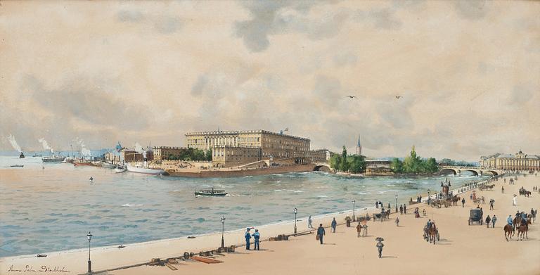 Anna Palm de Rosa, Vy över Kungliga slottet, Stockholm.
