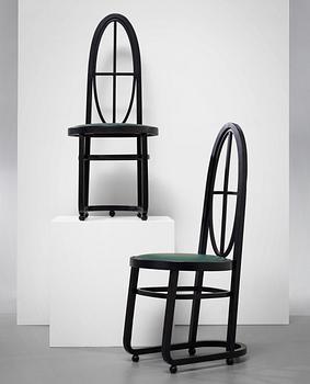 492. Two Carl Bergsten dining chairs, Gemla leksaksfabrik, Sweden ca 1906.