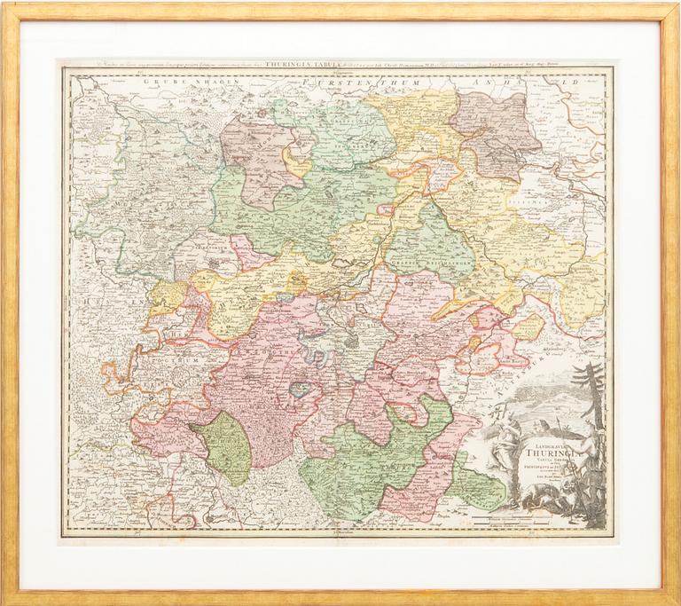 Johann Baptist Homann, "Map of Thuringia".