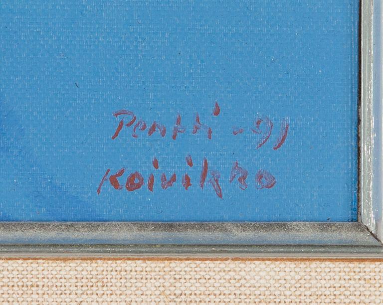 Pentti Koivikko, olja på pannå, signerad och daterad -91.