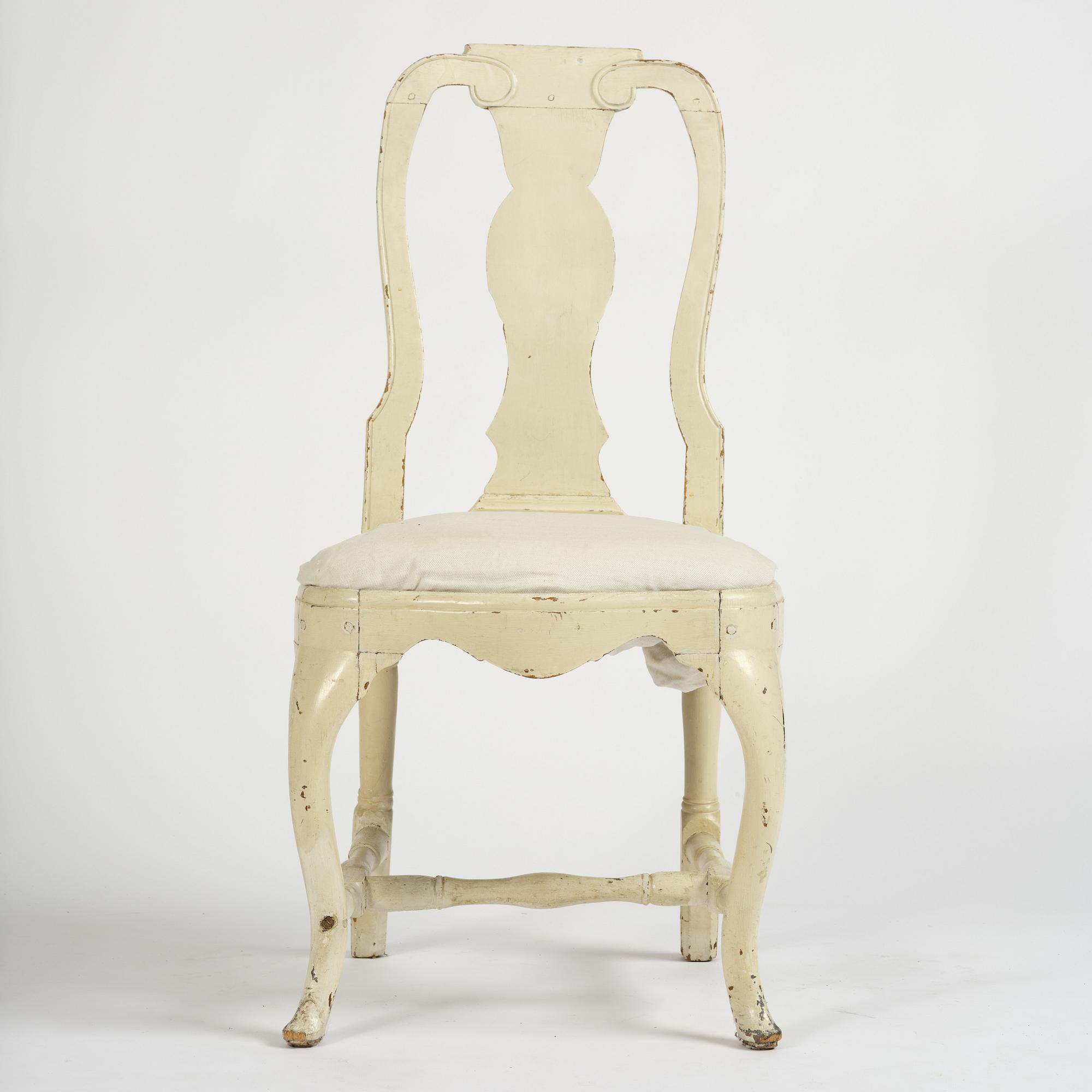 A Swedish late baroque / early rococo chair, mid 18th century.
