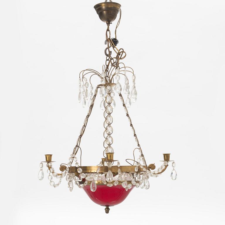 An Empire style chandelier, early 20th Century.