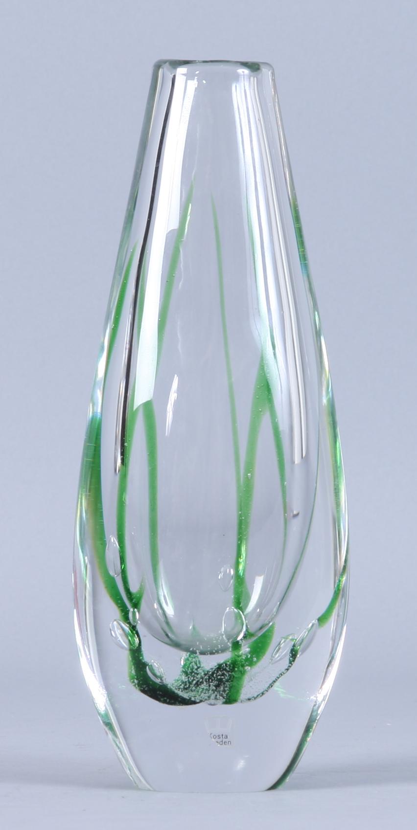 VAS, glas, Vicke Lindstrand, Kosta, sign.