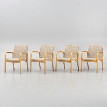 Alvar Aalto, four model 45 armchairs, Artek, Finland.