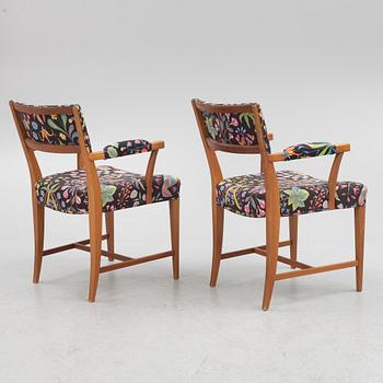 Josef Frank, a pair of model 695 armchairs, Firma Svenskt Tenn.