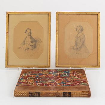 Maria Röhl, Women's Portraits, 2 pieces and a book.