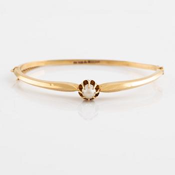 Armband guld, stelt med pärlemor.