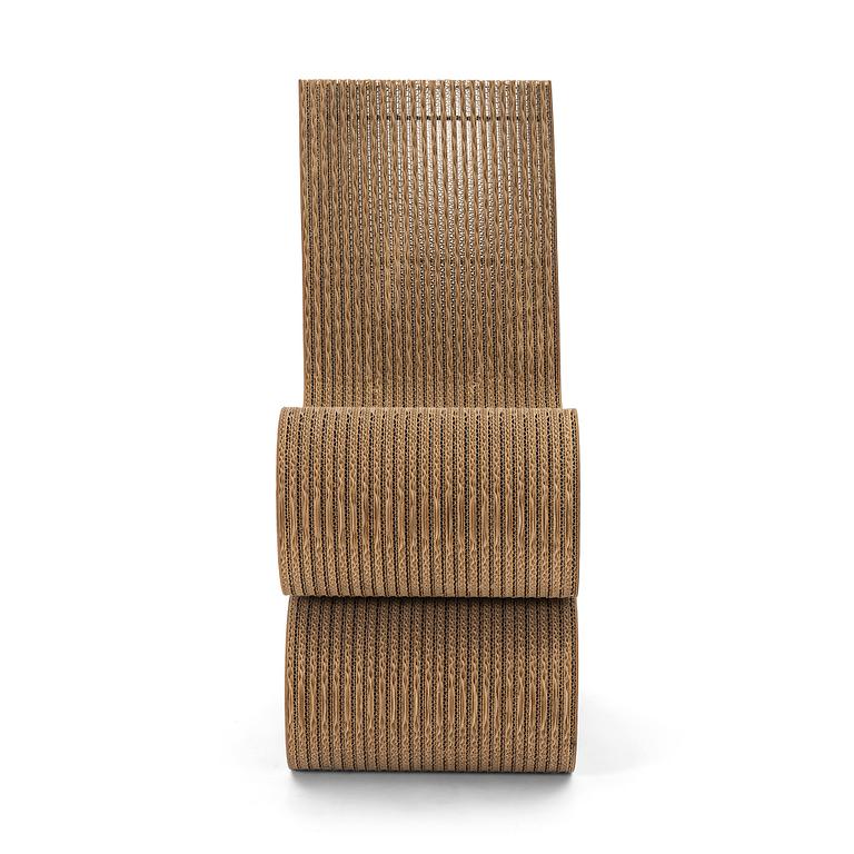 Frank Gehry, a "Wiggle Side Chair", Vitra, post 1992.