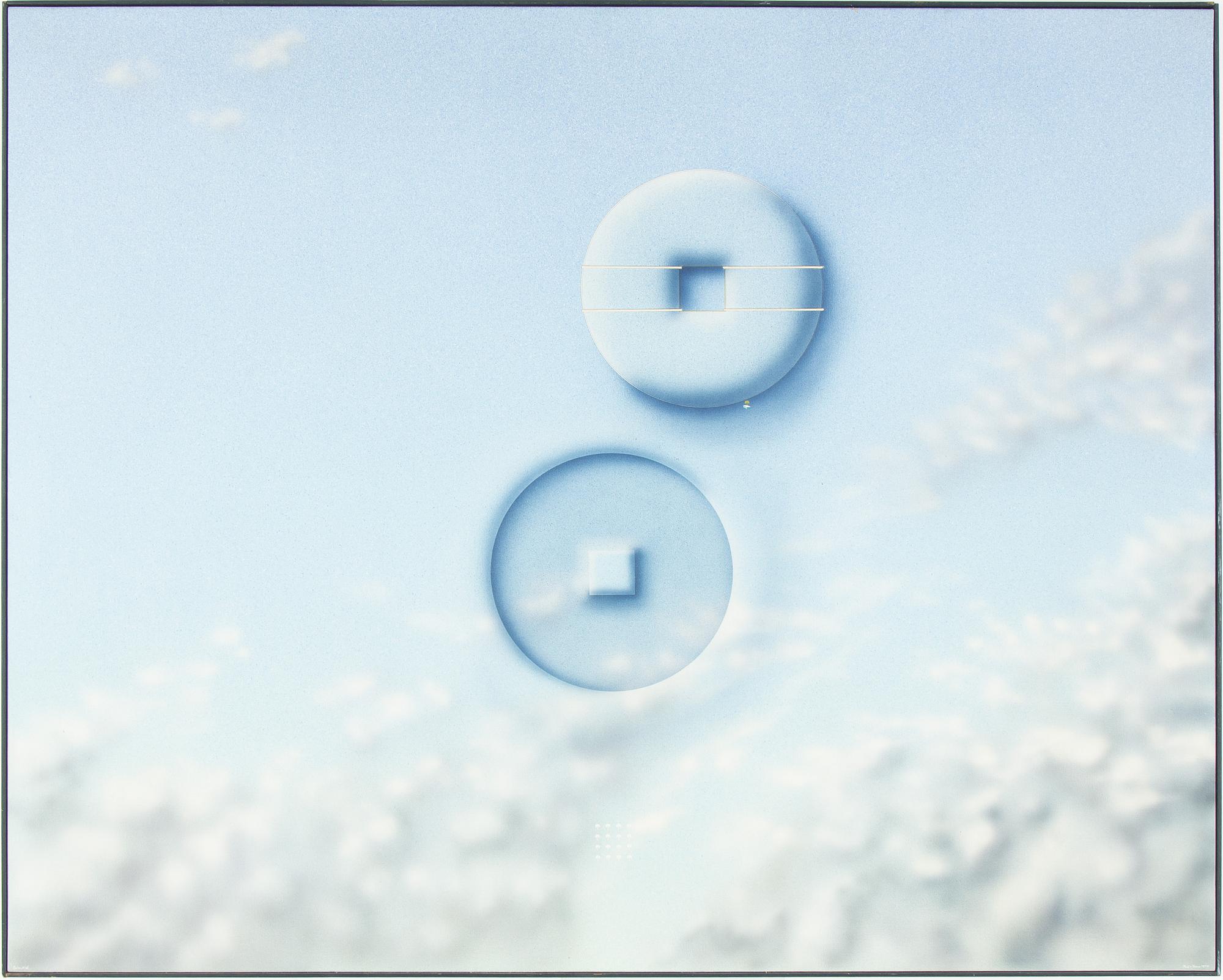 Beck & Jung, acrylic and computer plot on canvas, signerad och daterad 1979.