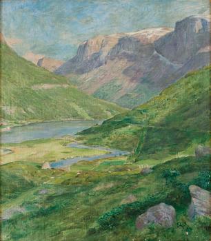 1047. Eilif Peterssen, Fjällandskap med älv.