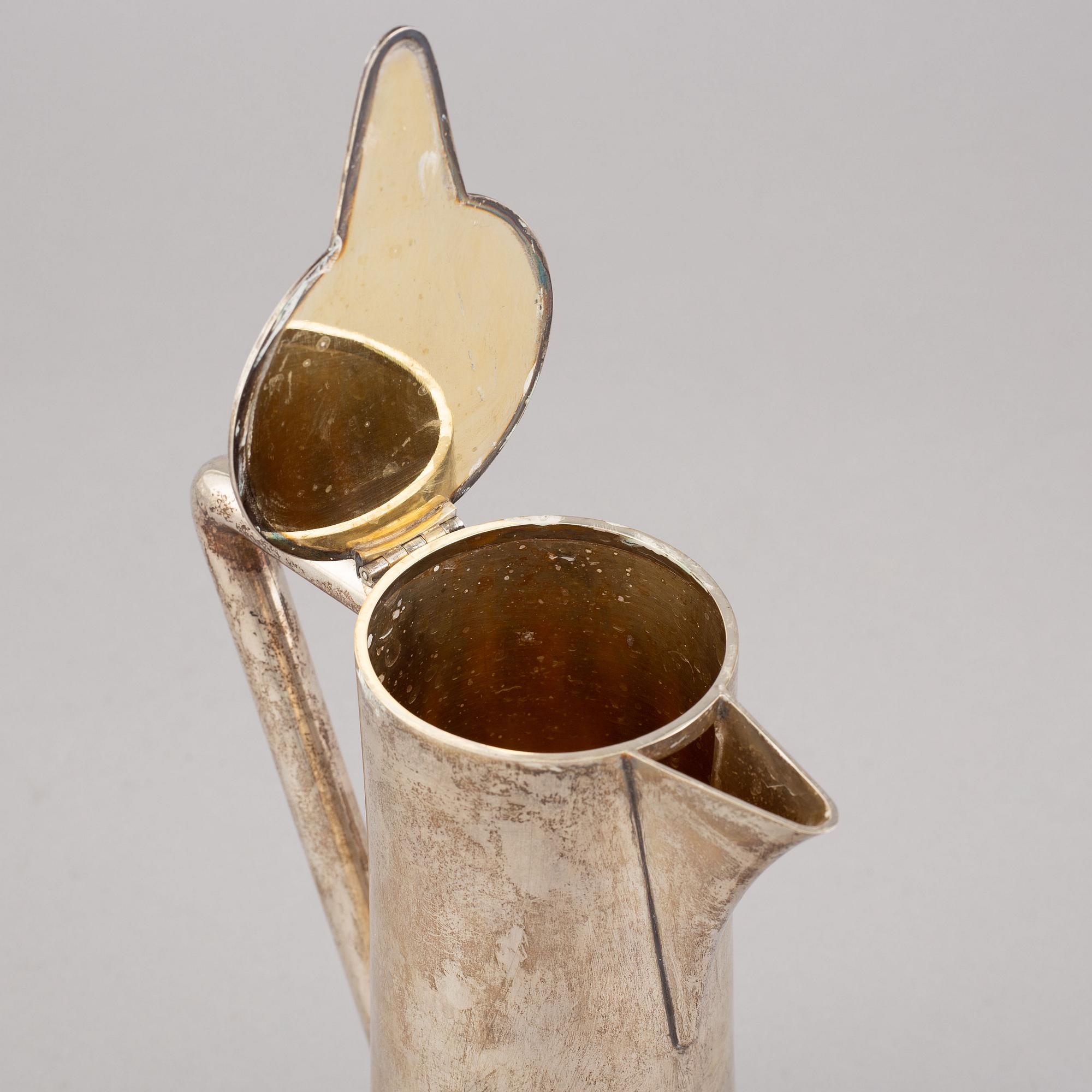 Vinkaraff, silver, Art Nouveau, AB David Andersen & Co, troligtvis, Stockholm, 1907.