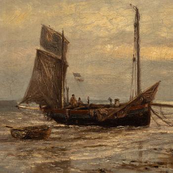 Okänd konstnär, 1800-talets slut. olja på duk, signerad W. Weal.