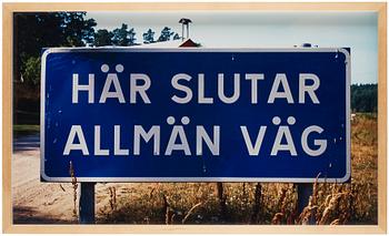 Dan Wolgers, "Här slutar allmän väg", 1995.