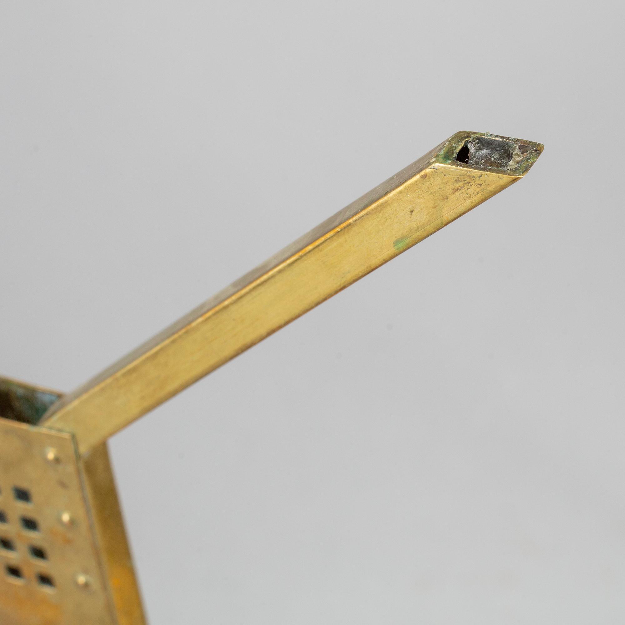 A pair of Art nouveau brass candelabra, early 20th Century.